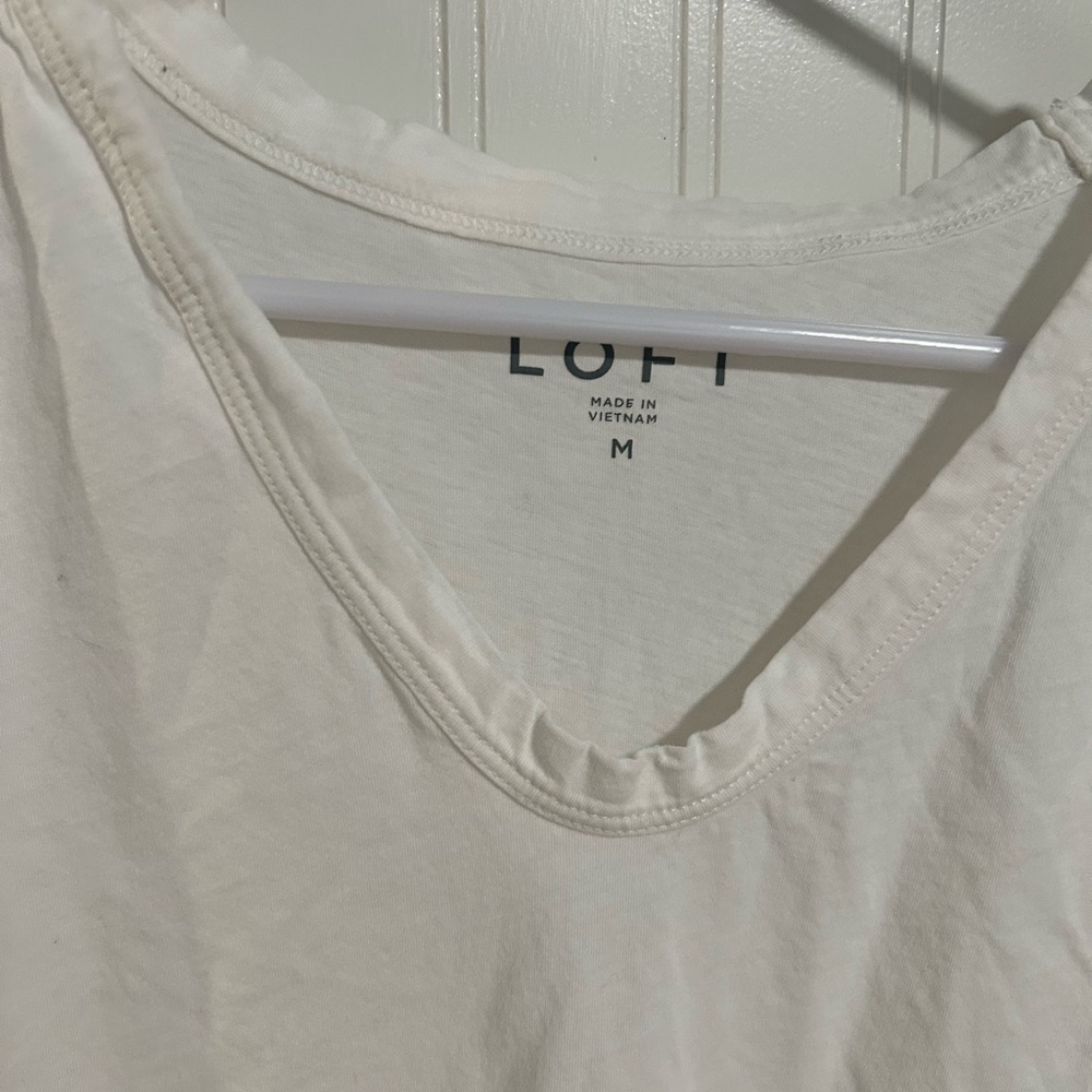 LOFT Womens Basic White Tee - Picture 3 of 4